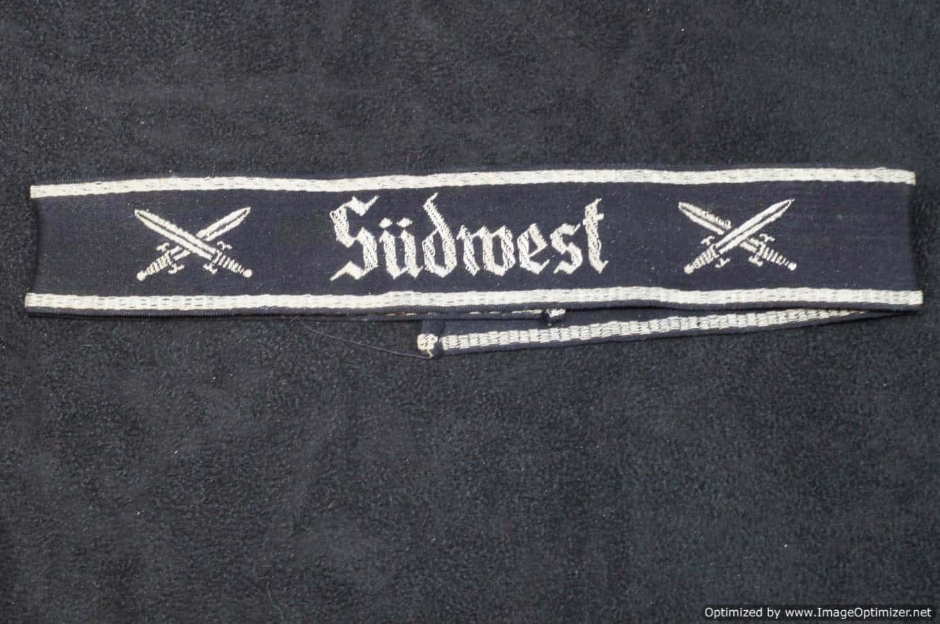 Reichskriegerbund Cuff Title for "Sudwest"