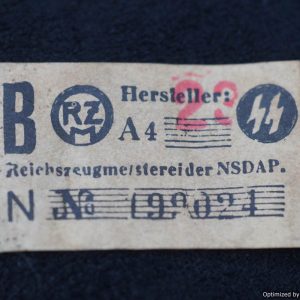 SMGL-236 Paper RZM SS Tag for "B" tax rate
