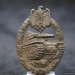 SMGL-273 Panzer Assault Badge in Bronze by Hermann Aurich *SOLD