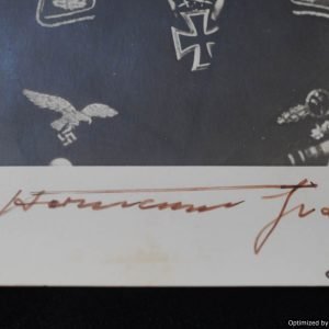 SMGL-128  Major  Hermann Graf Signed Card (knights Cross w/Diamonds winner)