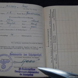 SMGL-1980 SS Soldbuch Franz Kepka signed by Oberstleutnant Graz Haan *SOLD