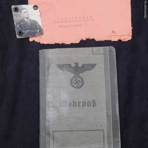 SMGL-2284 Wehrpass Wilhelm Hegel w/muster Document and extra photo *SOLD