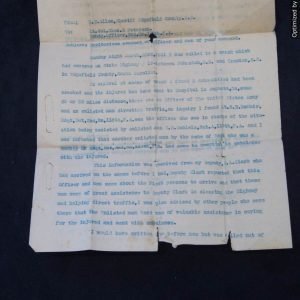 SMGL-2322  1941 Letter regarding commendable service from sherff of edgefield County to US troops