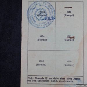 SMGL-2388 Beschaftigungs Ausweis DAF ID book *SOLD