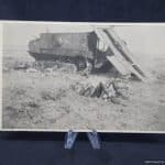 WW1 Destroyed French Tank Postcard