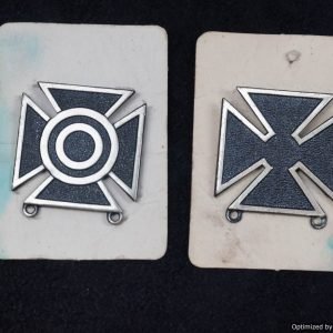 SMGL-2480 US Shooting badges on original Card Stock WW2 era sterling marked *SOLD