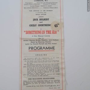 SMGP-721 Palace Theatre Programme march 20th 1944 London