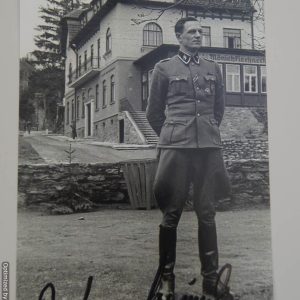 SMGP-857  Rochus Misch Signed photo 4x6 (Hitlers body guard) *SOLD