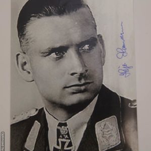 SMGP-865 Hans-Joachim "Hajo" Herrmann Signature on 6x4 photo