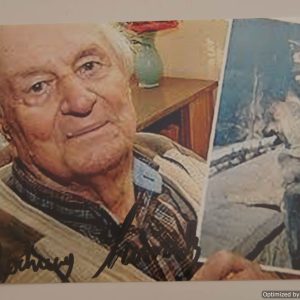 SMGP-855  Rochus Misch Signed photo 4x6 (Hitlers body guard) *SOLD