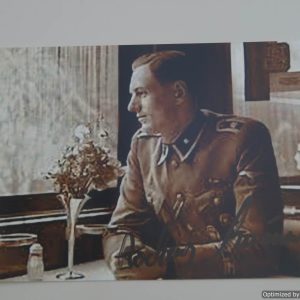 SMGP-854  Rochus Misch Signed photo 4x6 (Hitlers body guard)