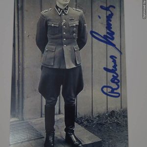 SMGP-917 Rochus Misch Signed photo 4x6 (Hitlers body guard) *SOLD