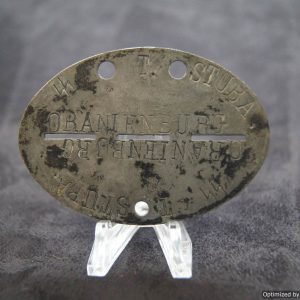 SS Dog Tag For Concentration camp Oranienburg