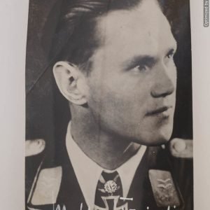 SMGP-1002  Walter Krupinski Signed 4x6 luftwaffe  fighter ace