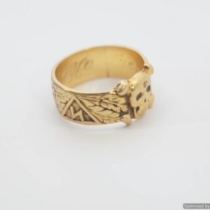 SMGP-1036 reproduction SS honor Ring in genuine 14k 10g *SOLD