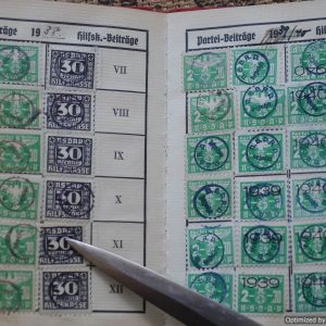 SMGL-24822 NSDAP Membership book "Rudolf Fugemann" *SOLD