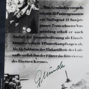 SMGP-1114 Knights Cross Winner signature Otto Gemunden