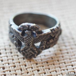 SMGL-2497 Reproduction Nazi Police Ring in Silver
