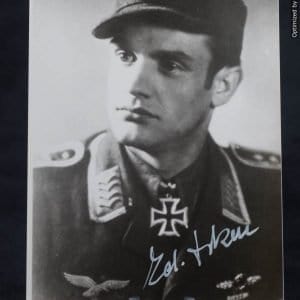 SMGP-1096 Eduard Isken Fighter Ace Signed photo