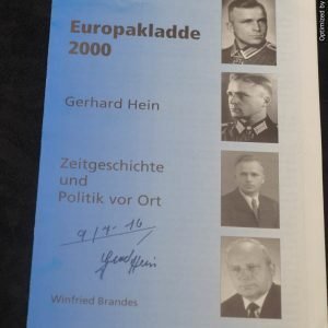 SMGP-1109 Signed brochure by knights cross with oak leaves winner Gerhard Hein