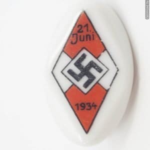 SMGP-1265 June 21 1934 HJ Porcelain Badge *SOLD