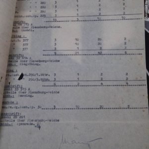 SMGL-2620 9 Pc german army telegraph pages 1942 Re: Munitions Inventory