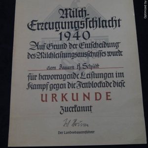 SMGP-1358 Blut und Boden Milk "production battle" Certificate