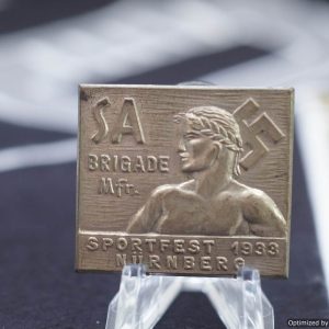SMGL-2740 SA Brigade Sportfest 1933 Nurnberg tinnie