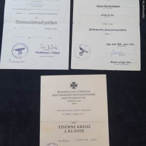 SMGP-1414 3 PC Award Document Set to Karl Kuhnhenn SWB/IAB/EK2 *SOLD