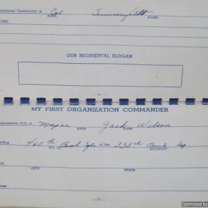 SMGP-1409 WW2 US ARMY Personal Service record for Member of 460th Bomb squadron, 333rd Bomb Group*SOLD