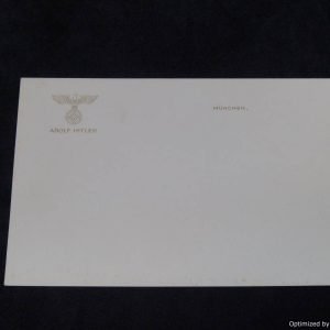 SMGP-1664 Hitlers Personal Stationary Note Card w/ gold embossing *SOLD