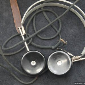JLSMGP-1727 WW2 US flak helmet w/goggles and headphones *SOLD