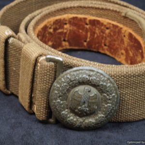 SMGL-110 DAK Officers webbed belt and buckle (afrika korps) *SOLD