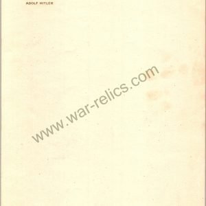 SMGL-2384  Adolf Hitler Personal Stationery Berlin Bi-Fold Letter Head