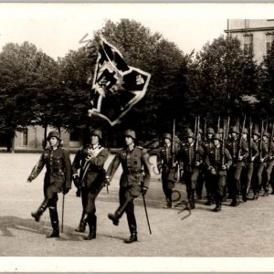 Heer Standarte Marching post card
