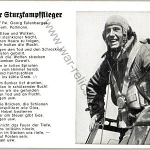 SMGL-2406 Stuka pilot Post card George Eulenberger
