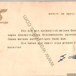 Adolf Hitler Gold embossed Correspondence card Fugemann