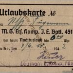 German Soldier leave day pass 1942