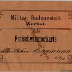 WW1 German Bath house Swim pass