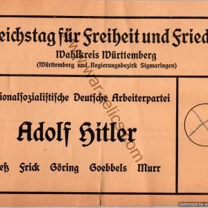SMGL-2639 1936 Parliamentary ballot Wurttemberg