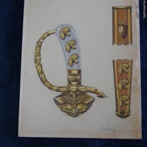 SGM-1189 Orginal Artwork by Paul Casberg- Forestry Dagger *SOLD