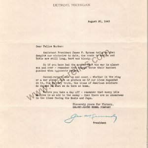 Kelsey-Hayes Wheel Co. Memo