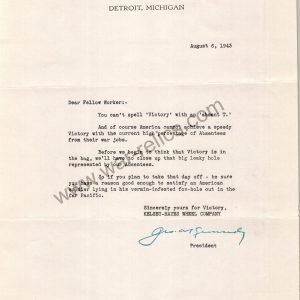 Kelsey-Hayes Wheel Co. Memo Re: Absenteeism