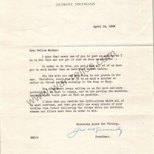 Kelsey-Hayes Wheel Co. Memo