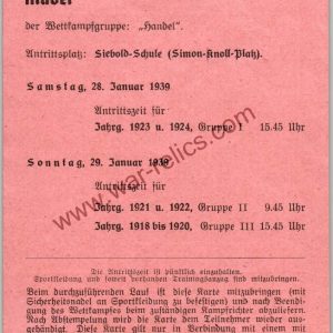SMGL-2543 Hitler Youth Girls sports ID card
