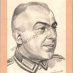 SMGL-2817  War Time Heer Officer Portrait in Pencil (Lewin)