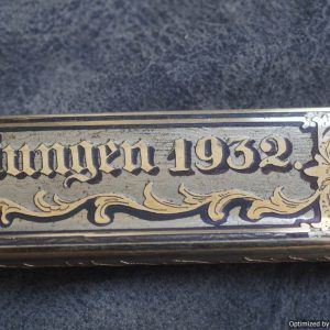 SMGL-2846  1932 Damascus presentation sword to Knights Cross Winner General Lt. Siegfried Hass (Hahs)