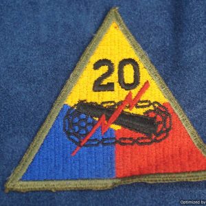 SMGL-2853 US 20th Armored Patch WW2 era