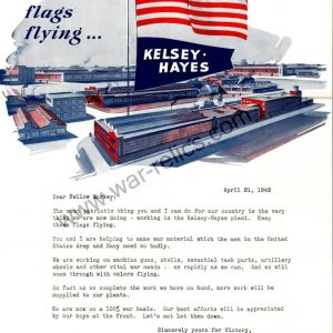SMGL-2925 Kelsey-Hayes Wheel Company Propaganda Memo "Flags"
