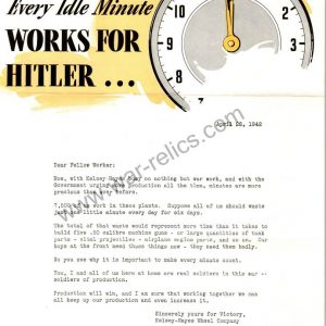 SMGL-2926 Kelsey-Hayes Wheel Company Propaganda Memo "Idle Minute"